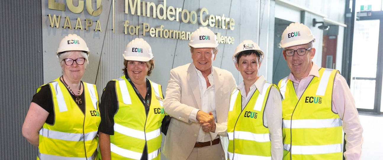 Penny Dakin, Chancellor Gaye Mcmath, Andrew Forrest AO, Professor Clare Pollock and Professor David Shirley at the new Centre.